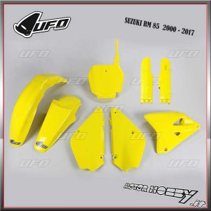 KIT PLASTICHE KIT UFO SUZUKI RM 85 2000 – 2023 + COPRISTELI COLORE GIALLO