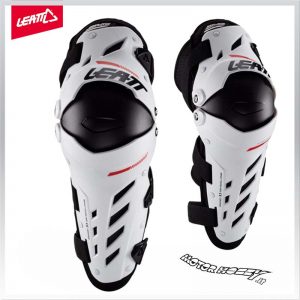 GINOCCHIERE MOTO CROSS ENDURO LEATT KNEE & SHIN GUARD DUAL AXIS WHITE