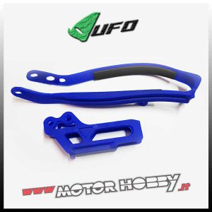 KIT SLITTA CATENA + CRUNA GUIDA CATENA UFO PER YAMAHA YZ 125-250 YZF 250-450 BLU