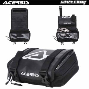 ACERBIS TOOL BAG LOGO BORSA PORTA ATTREZZI PARAFANGO POST. NERO BIANCO