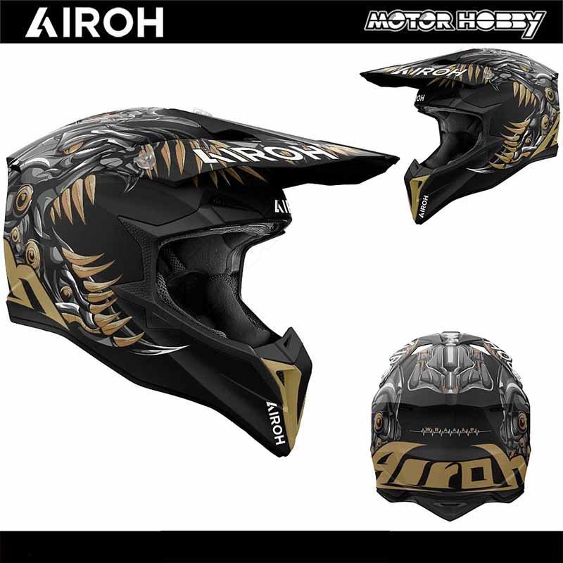 CASCO CROSS ENDURO MOTARD AIROH WRAAAP CYBORG MATT ECE 22.06