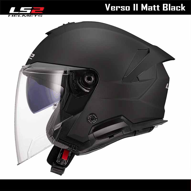 CASCO JET LS2 OF570 VERSO 2 NERO OPACO BLACK MATT