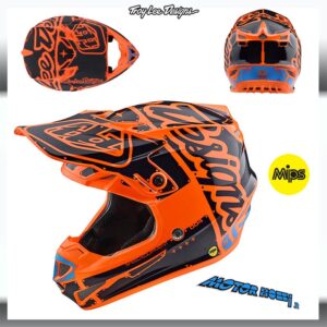 CASCO CROSS ENDURO MOTARD TROY LEE DESIGNS SE4 POLYACRYLITE FACTORY ORANGE