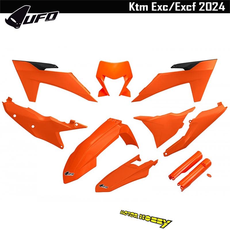 FULL KIT PLASTICHE UFO PLAST KTM EXC EXCF 2024-2025 ARANCIO