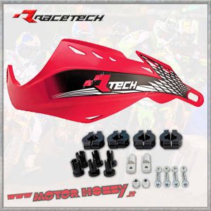 PARAMANI RACETECH GLADIATOR EASY CROSS ENDURO MOTARD ROSSO + KIT MONTAGGIO