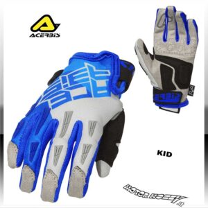 GUANTO ACERBIS CROSS BAMBINO MX X-K KID OMOLOGATI CE GRIGIO BLU GRIGIO