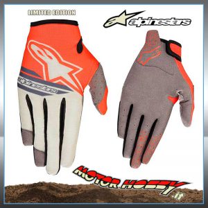 GUANTI CROSS ENDURO ALPINESTARS RADAR LIGHT BLACKJACK GRAY RED FLUO