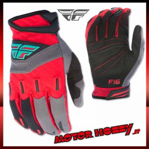 GUANTI OFF ROAD CROSS ENDURO MTB QUAD FLY F-16 RED BLACK GREY