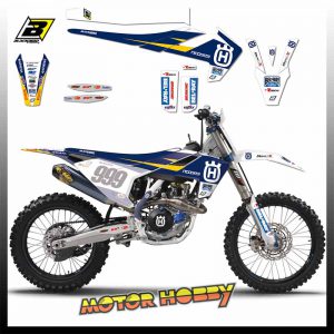 KIT GRAFICHE + SELLA BLACKBIRD REPLICA TEAM RICCI RACING HUSQVARNA FC TC 16 - 17