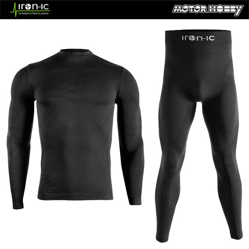 KIT COMPLETO TERMICO UOMO IRON-IC BASELAYER – MAGLIA COLLO ALTO + LEGGINS INTIMO TECNICO