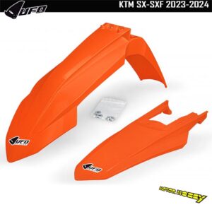 KIT PARAFANGO ANTERIORE POSTERIORE UFO KTM EXC EXCF 2024 ARANCIO