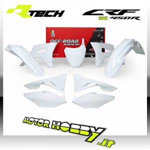 KIT PLASTICHE RTECH RACETECH HONDA CRF 250 18 CRF 450 2017-2018 BIANCO  R-KITCRF-BN0-599