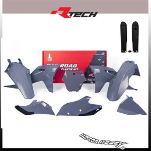 FULL KIT PLASTICHE RTECH GAS GAS 2021 GRIGIO QUANTUM + COPRISTELI RTECH