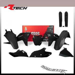 FULL KIT PLASTICHE RTECH GAS GAS 2021 NERO + COPRISTELI RTECH