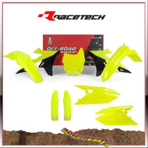 FULL KIT PLASTICHE RTECH SUZUKI RMZ 250 2019 – 2023 RMZ 450 2018 – 2023 + COPRISTELI GIALLO FLUO