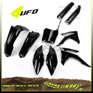 KIT PLASTICHE UFO PLAST HONDA NERO CRF 250 14-17 - CRF 450 13-16