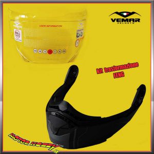 KIT TRASFORMAZIONE DA JET A MODULARE PER CASCO VEMAR FENG GREY MATT