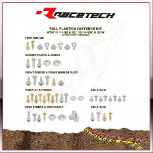KIT VITI FISSAGGIO PLASTICHE RACETECH RTECH BOLT ZINCATO KTM - HUSQVARNA  KTM-16SXC17EXC