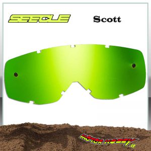 LENTE SEECLE A SPECCHIO COMPATIBILI CON MASCHERE SCOTT HUSTLE TYRANT SPLIT VERDE