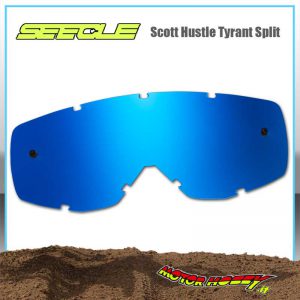 LENTE SEECLE A SPECCHIO COMPATIBILI CON MASCHERE SCOTT HUSTLE TYRANT SPLIT BLU