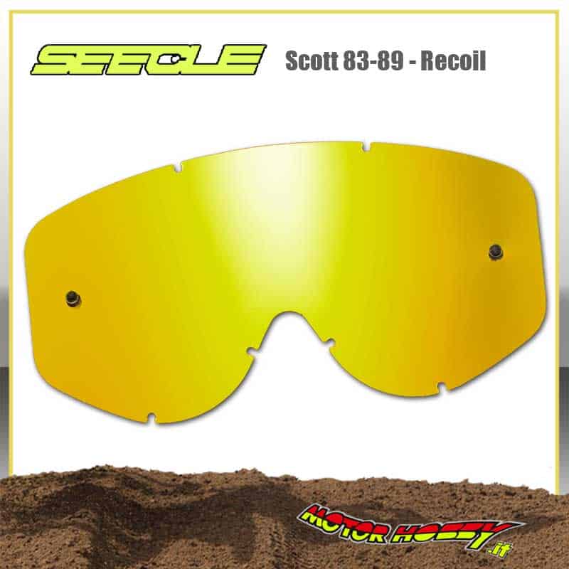 Recoil 89 Xi mask SeeCle 415174 gold-toned mirrored replacement lenses for goggles compatible with Scott 83/89 