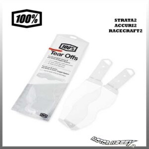 LENTI A STRAPPO LAMINATE TEAR OFF PER MASCHERE 100% STRATA 2 ACCURI 2 RACECRAFT 2 KIT 2 X 7 PEZZI