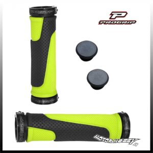 MANOPOLE PRO GRIP 997 ENDURO MTB ATV & JETSKI SOFT TOUCH FORATE GIALLO FLUO NERO