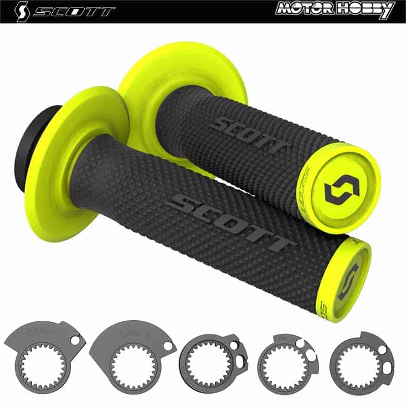 MANOPOLE SCOTT SX II LOCK ON + CAM SET NERO GIALLO FLUO