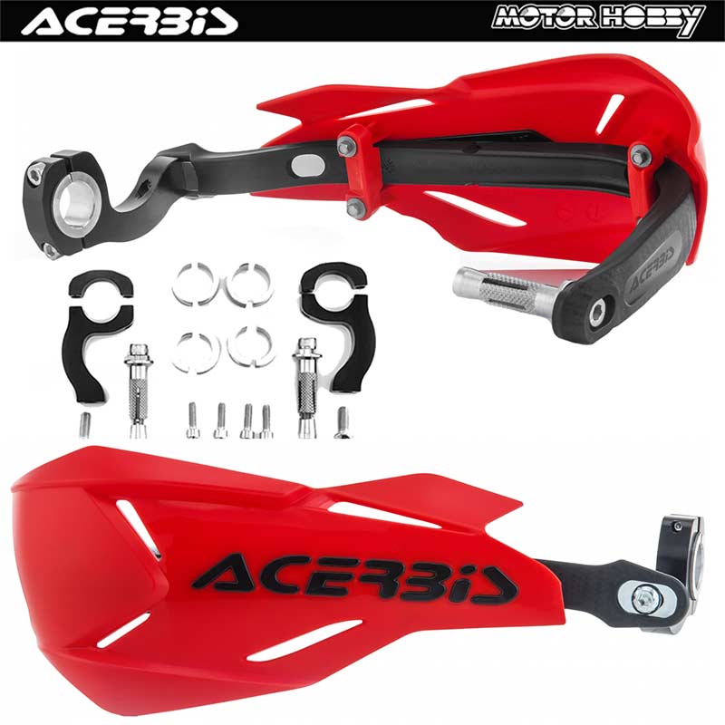PARAMANI ACERBIS X-FACTORY BARRA IN ACCIAIO (KIT D.22mm D.28.6mm) ROSSO NERO