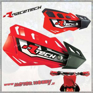 PARAMANI HANDGUARDS CROSS ENDURO RACETECH FLX RED + KIT MONTAGGIO INCLUSO