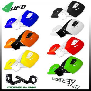 PARAMANI UNIVERSALI CROSS ENDURO UFO ESCALADE VARI COLORI + KI MONTAGGIO