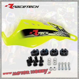 PARAMANI UNIVERSALE RTECH GLADIATOR EASY ENDURO MOTARD GIALLO FLUO + KIT MONTAGGIO