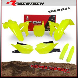 FULL KIT PLASTICHE RACETECH RTECH YAMAHA YZF 250 2019 – 2023 YZF 450 2018 – 2022 GIALLO FLUO + COPRISTELI