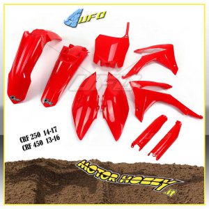 KIT PLASTICHE UFO PLAST HONDA ROSSO CRF 250 14-17 - CRF 450 13-16 + COPRISTELI