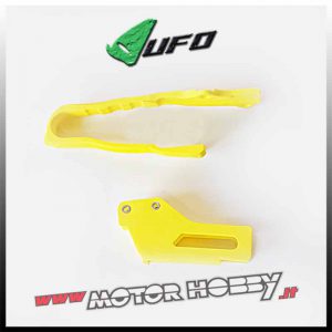 KIT SLITTA CATENA + CRUNA GUIDA CATENA UFO PER SUZUKI RM 125-250 RMZ 250-450 GIALLO