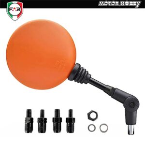SPECCHIETTO RETROVISORE FAR UNIVERSALE PIEGHEVOLE DX/SX NERO ARANCIO