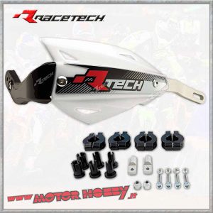 PARAMANI RACETECH VERTIGO ALU ENDURO MOTARD BIANCO + KIT MONTAGGIO