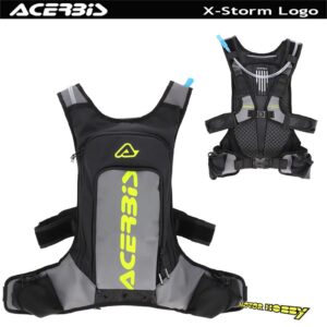 ACERBIS ZAINETTO SACCA IDRICA BACKPACK X-STORM LOGO 3 LITRI NERO GRIGIO GIALLO