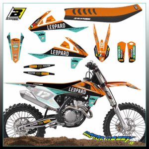 KIT GRAFICHE + SELLA BLACKBIRD REPLICA KTM REPLICA MARCHETTI 2018 PER KTM SX SXF 2016-18 ECX EXCF 2017-19