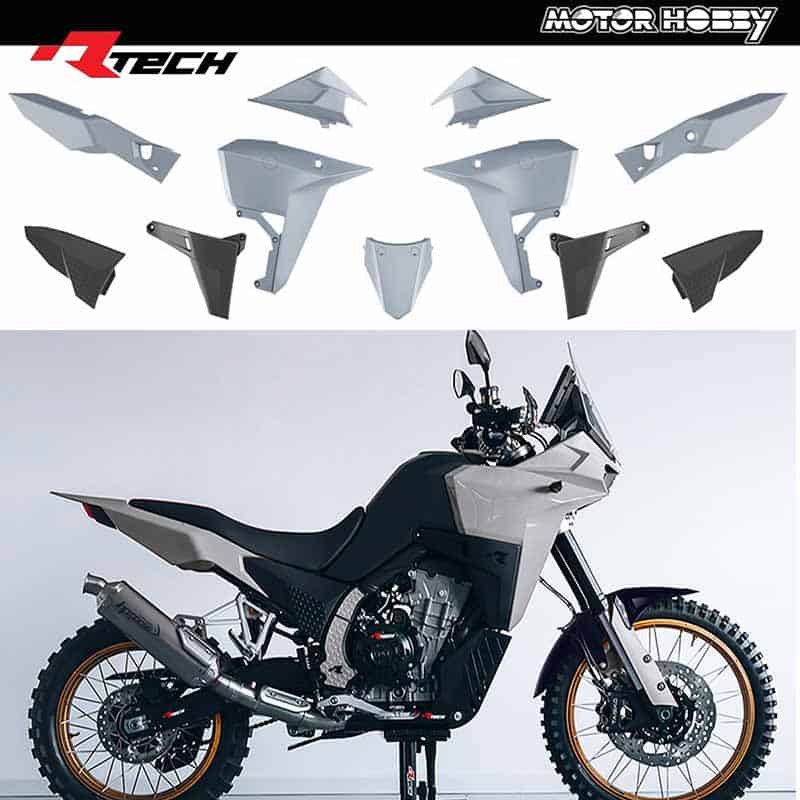 KIT PLASTICHE KOVE 800 REVOLUTION PER MODELLI X-PRO E RALLY 2024/2026 GRIGIO CHIARO – NERO