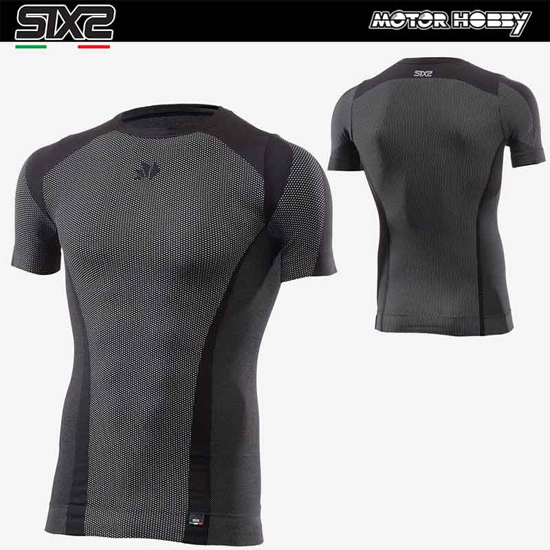 T-SHIRT MAGLIA INTIMA TECNICA SIX2 TS1 V2 BLACK CARBON
