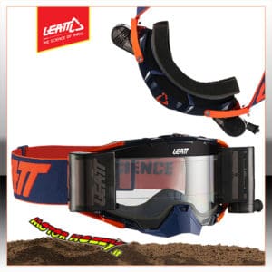 OCCHIALI MASCHERA CROSS ENDURO LEATT VELOCITY 6.5 ROLL-OFF INK ORANGE CLEAR