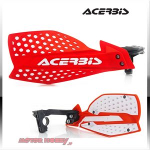 PARAMANI ACERBIS X-ULTIMATE CROSS ENDURO MOTARD ROSSO BIANCO+ KIT MONTAGGIO
