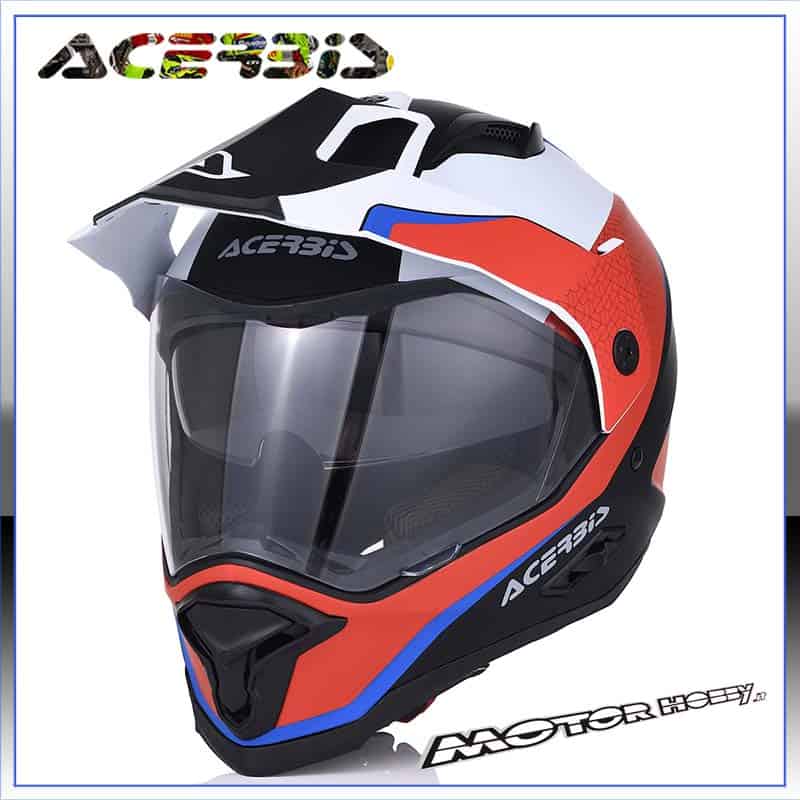 CASCO INTEGRALE IN FIBRA TOURING ENDURO MOTARD ACERBIS REACTIVE GRAFFIX  ROSSO BIANCO – Motorhobby