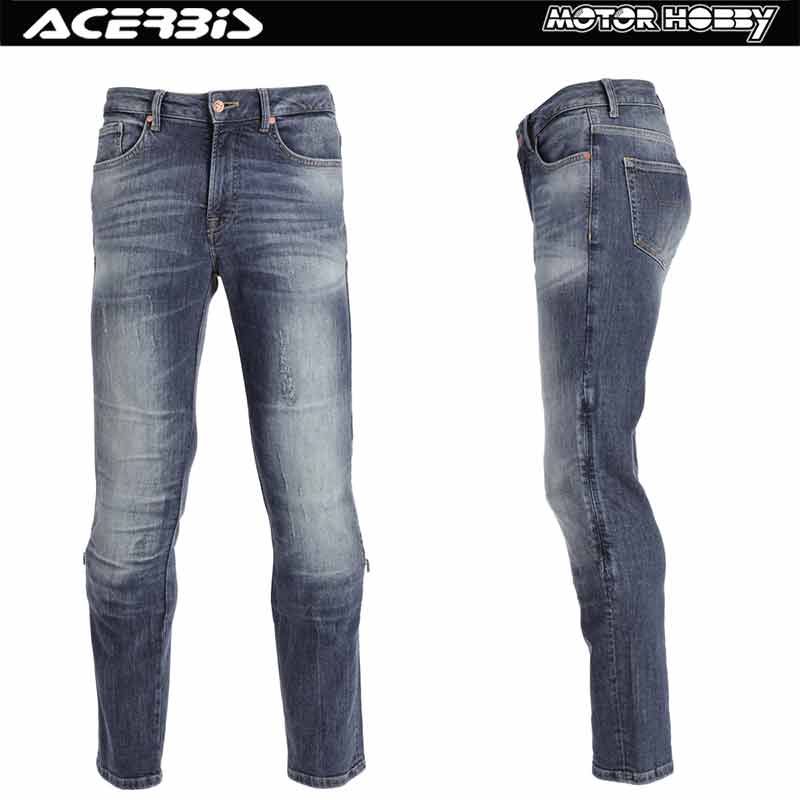 PANTALONI JEANS MOTO STRADA TOURING CON PROTEZIONI ACERBIS JEANS REG