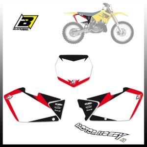 KIT ADESIVI PORTANUMERO BLACKBIRD SUZUKI RM 125 250 2001-2020