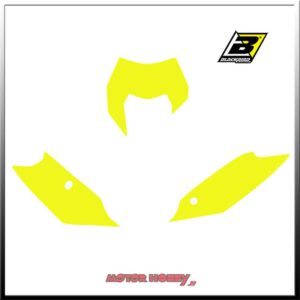 KIT ADESIVI PORTANUMERO BLACKBIRD MONOCOLORE KTM EXC 2014 - 2016 GIALLO FLUO