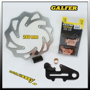 KIT DISCO FRENO POSTERIORE MAGGIORATO GALFER WAVE 240 MM + SUPPORTO KTM HUSQVARNA