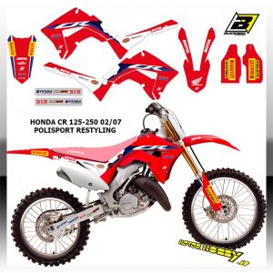 KIT GRAFICHE BLACKBIRD REPLICA TEAM HRC 2021 HONDA CR125-250 02-07 POLISPORT RESTYLING