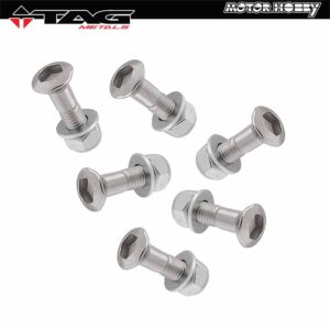 KIT VITI + CORONA IN ACCIAIO TAG METALS (6 PEZZI)